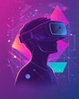 © Vlad - Futuristic VR Headset Neon Illustration with Purple and Blue Hues