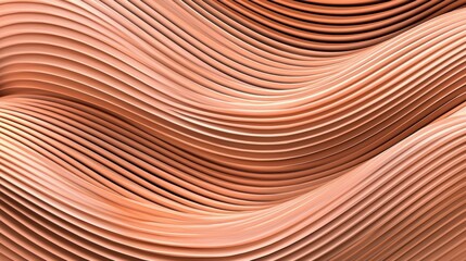 Wall Mural - Abstract Background with Soothing Peach and Beige Tones, Featuring a Wavy Pattern of Smooth, Intertwined Lines