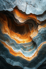 Wall Mural - Abstract art featuring the textures and colors of a cave wall, highlighting its natural beauty,