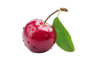Poster - Cherries isolated on white background.