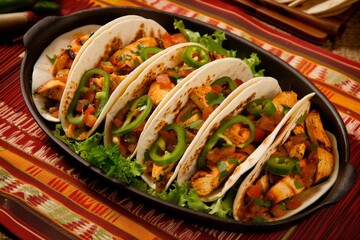 Canvas Print - Delicious Chicken Tacos