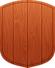Wall Mural - plywood shield. traditional wooden plank banner template