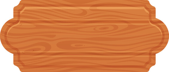 Wall Mural - wooden sign template. cartoon game menu element