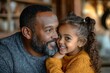 © Lifetouch AI - Young girl whispers secret to father, Generative AI