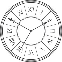 Wall Mural - antique clock. wall time watch round face