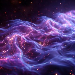 Incredibly beautiful galaxy in outer space. Nebula night starry sky. Multicolor outer space. planets, stars. 3D Rendering
