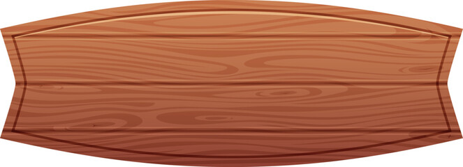 Wall Mural - wooden label banner template. empty rural board
