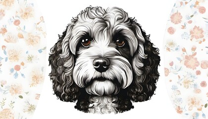 Sticker - A view of a Cockerpoo dog