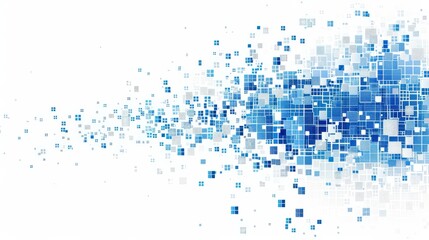 Abstract blue pixel grid background