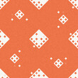 © Limolida Studio - Simple glitch geometric seamless abstract pattern with playful woven peach color. Bright whimsical gender neutral bold irregular shape textile Cotton effect background.