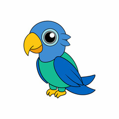 Poster - cute parrot vector illustration