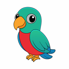 Canvas Print - cute parrot vector illustration