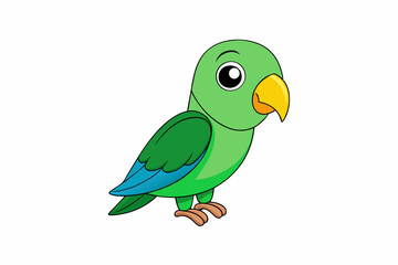 Canvas Print - cute parrot vector illustration