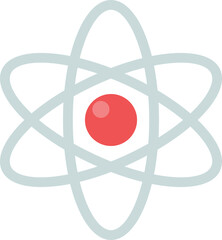 Wall Mural - atom model icon. physics symbol. science logo