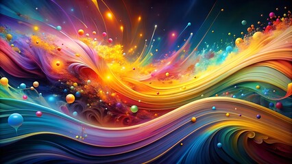 Wall Mural - Abstract Symphony of Colors: A Tapestry of Hues  Generative AI