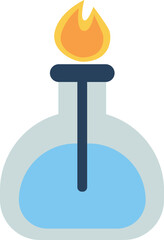 Poster - Alcohol burner color icon. Spirit lamp symbol