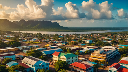 Wall Mural - Georgetown city Guyana sunny day