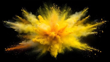 Wall Mural - Yellow Chalk Dust: A Visual Symphony  generative AI