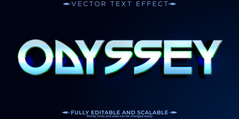 Wall Mural - Space editable text effect, editable hero and cosmic text style