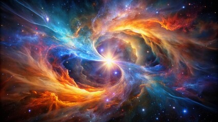 Wall Mural - the first spark: a cosmic dance of creation generative ai