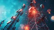 © Atmospheric stock - Urban Communication Towers 10
