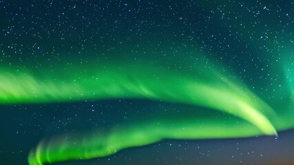 Poster - A natural light show in slow motion as wispy patterns of green and purple stretch across the southern horizon.