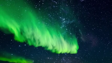 Wall Mural - the night sky transforms into a canvas of swirling vibrant colors as a geomagnetic storm sends shock