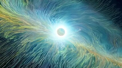 Wall Mural - A scientific visualization of the cosmic microwave background tracing its journey from the Big Bang to its detection by modern instruments.