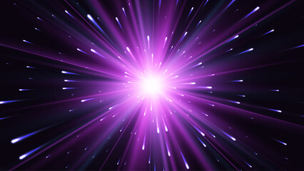 Wall Mural - abstract star or sun. explosion effect. neon color. vector light effect