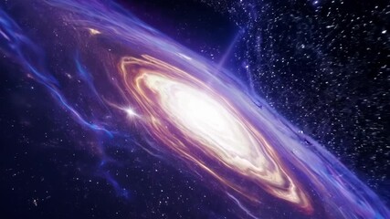 Wall Mural - From a distance a galaxy appears peaceful but up close we see the chaos created by dark energy as it disrupts the once steady motion of the stars.