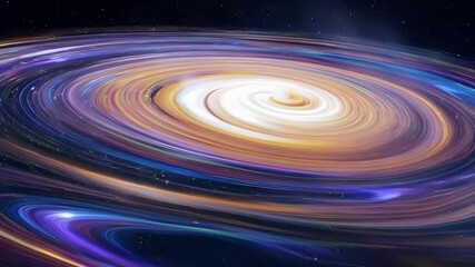 Wall Mural - Gaze in wonder at the endless expanse of a multicolored spiral galaxy before you.