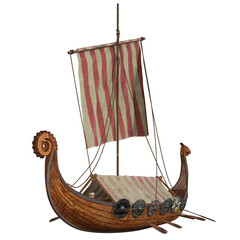 3d render boat viking nordic legend