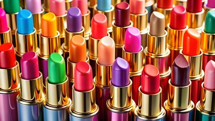 A Symphony of Hues: A Vibrant Lipstick Palette  Generative AI