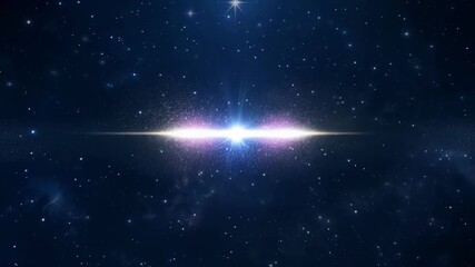 Wall Mural - The beauty of starcrossed love represented by the intersecting paths of stars in the night sky.