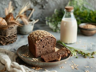 Fresh Bread and Milk on Kitchen Counter 4