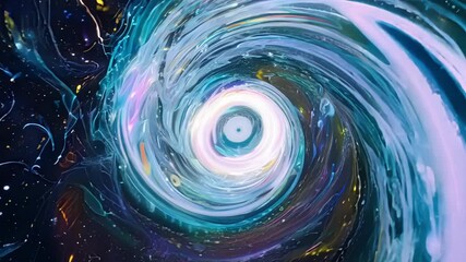 Wall Mural - a breathtaking descent through a spiraling funnel of enchantment surrounded by a kaleidoscope of spe