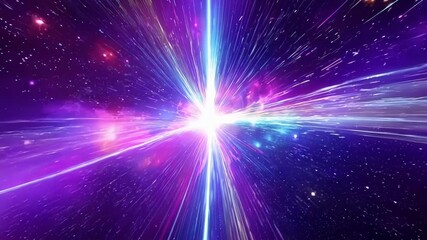 Wall Mural - soaring through a cosmic tunnel of celestial beams each one more vibrant than the last.