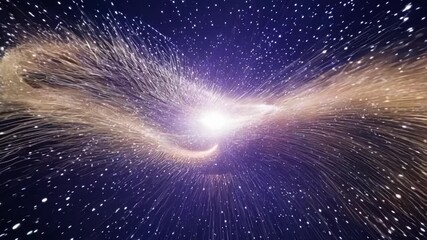 Wall Mural - moving through a myriad of shimmering celestial beams like stars dancing in space.