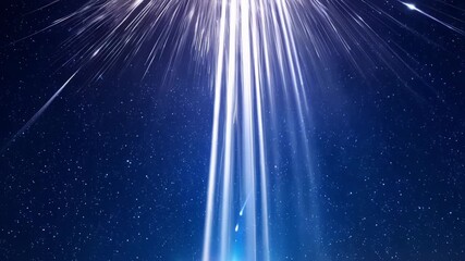 Wall Mural - the celestial world comes to life as beams of light stretch towards the stars creating a breathtakin