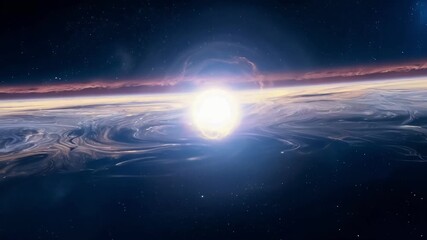 Wall Mural - as we fly through the cosmic winds we catch glimpses of distant planets and mysterious celestial phe