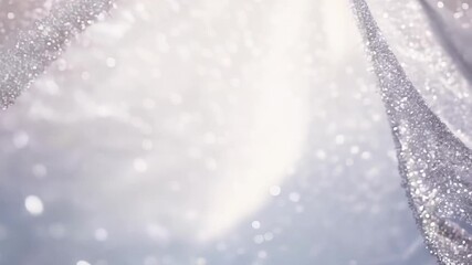 Wall Mural - a soft blur of glittering particles creating a veil of enchantment.