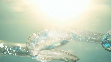 Wall Mural - a gentle stream of water spirits gracefully moving and sparkling in the sunlight.