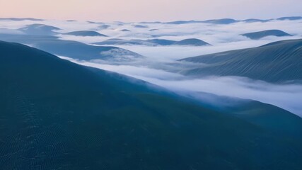 Wall Mural - a delicate shroud of shimmering light casting a spell over the landscape.
