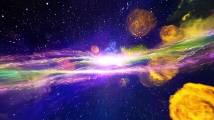 Wall Mural - soaring through a kaleidoscope of colors as a celestial light show fills the sky with vibrant and ot