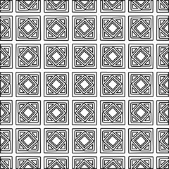 Wall Mural -  Monochrome ornamental texture with smooth linear shapes, zigzag lines, lace pattern.Abstract black  pattern for web page, textures, card, poster, fabric, textile. White background.