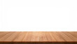 © Uuganbayar - Modern wooden tabletop isolated on white background. Copy space used for display or montage your products design with clipping path for easy work