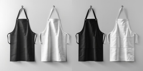 Wall Mural - Three colorful aprons hung side by side, ready for use in the kitchen or workshop