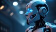 © BOJOShop - Futuristic Robot with Glowing Blue Eye.