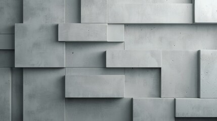 Wall Mural - Elegant Minimalism: Subtle Geometric Shapes in Light Grey Modern Design