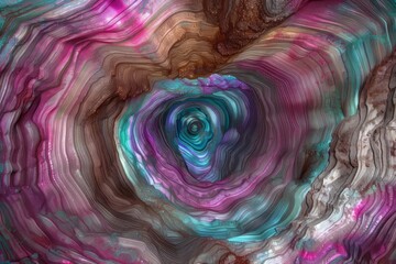 Wall Mural - Abstract Vortex of Colorful Layers 10